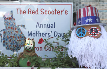 The Red Scooter Mother Day sign